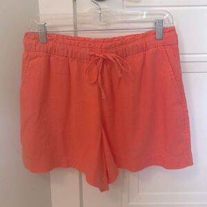 GAP Linen Blend High Waist Pull On Shorts